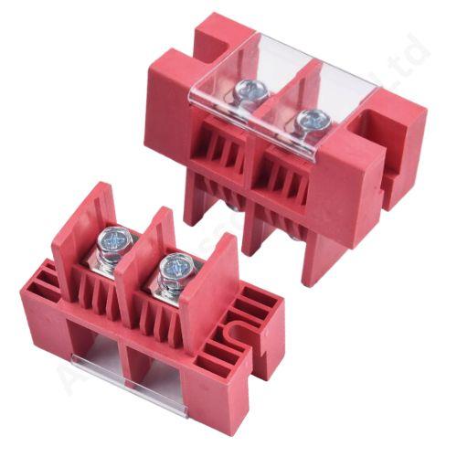 FENCE TERMINAL 100A 2IN-2OUT RED